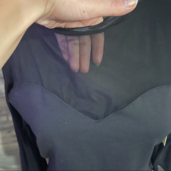 Vtg 90s Y2K Deadstock Sheer Illusion Top with Rhinestone Butterfly Shirt - Picture 11 of 11